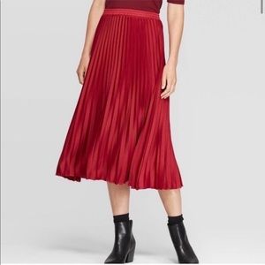Target A New Day High-Rise Pleated A-Line Midi Skirt Size XS
